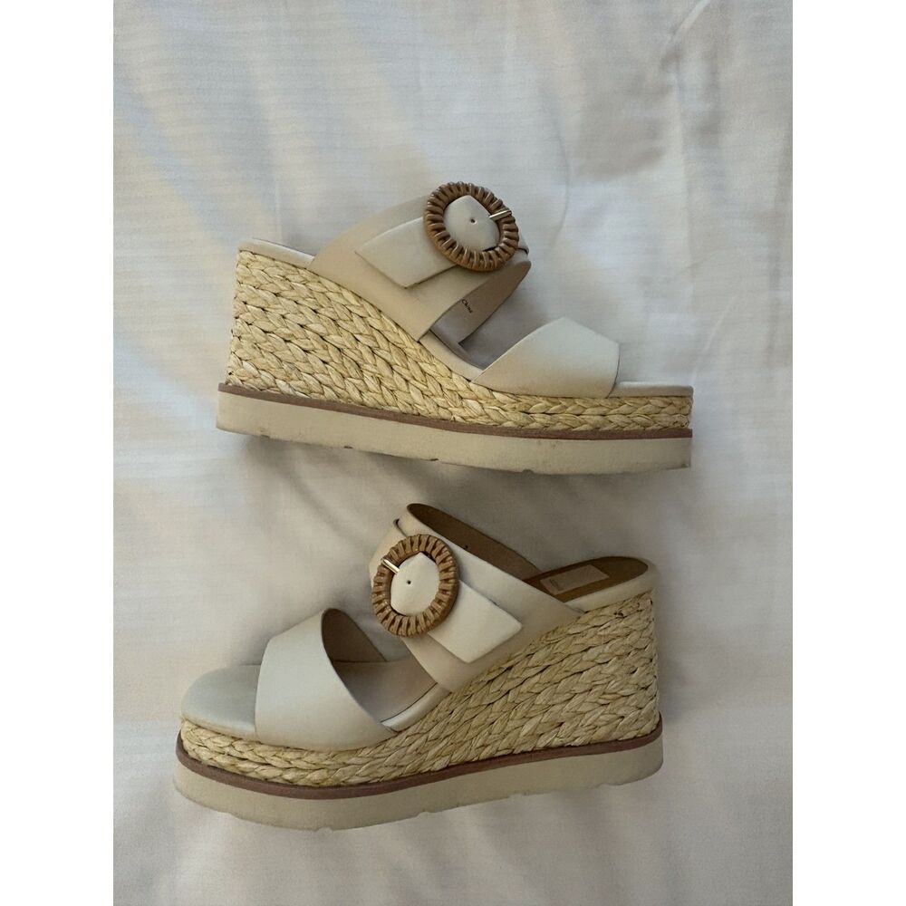 Dolce Vita Espadrille Lauryn in Cream Stella Wedge Sandals | Size 8.5 - Picture 2 of 9